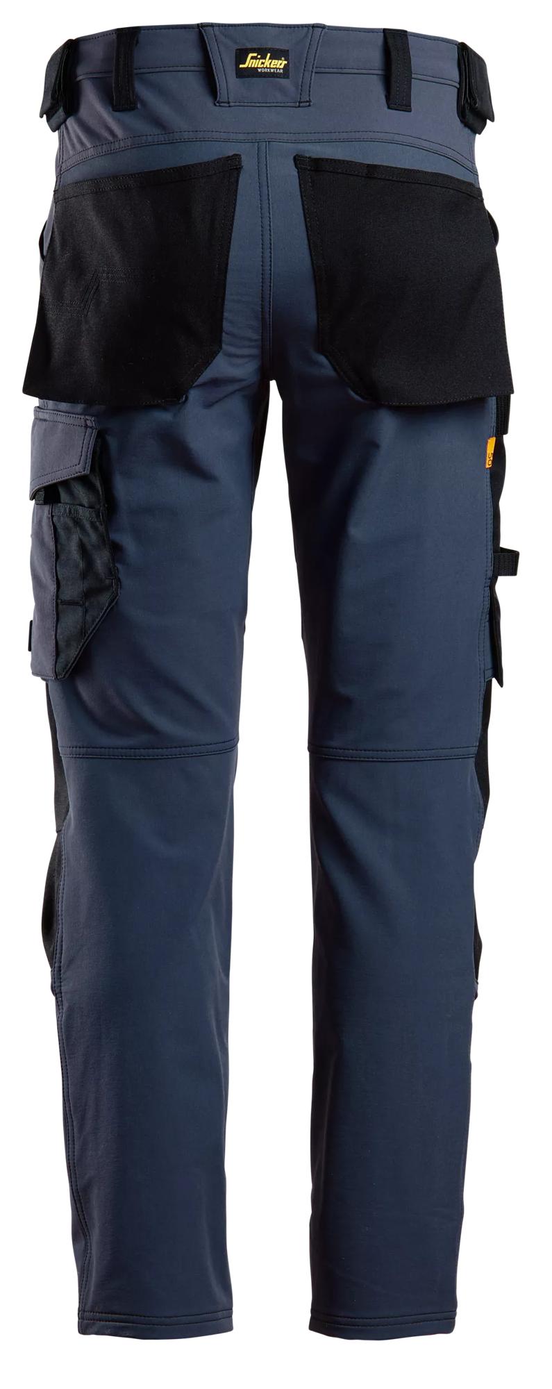 Pantaloni Da Lavoro Snickers AllroundWork Stretch Con Borse Fondina - Colore Nero Cachi