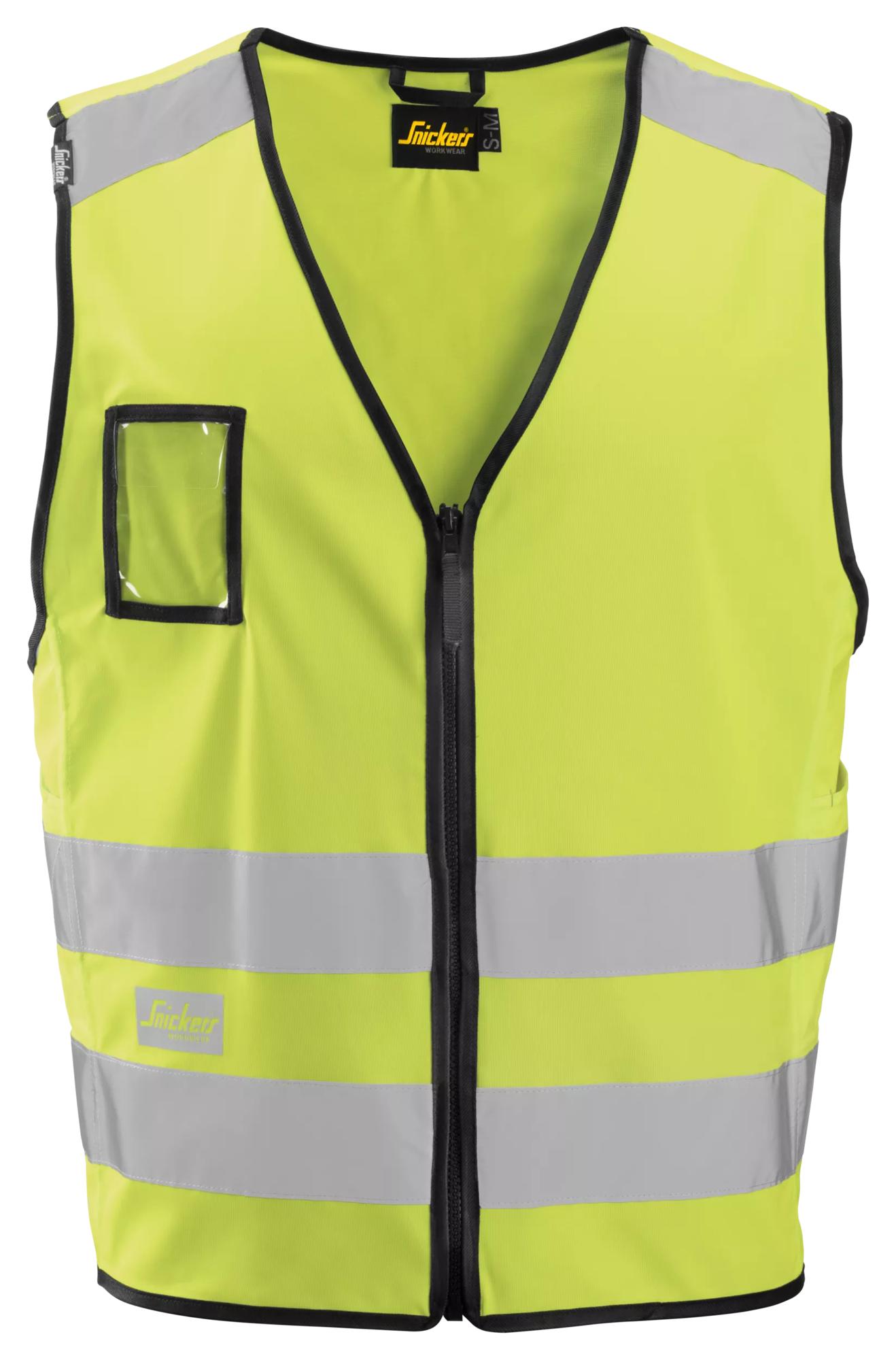 Gilet De Sécurité Haute Visibilité Jaune Avec Fermeture éclair - Marche, Chantier