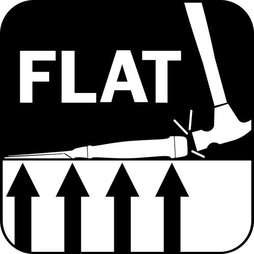 Flat towards surface