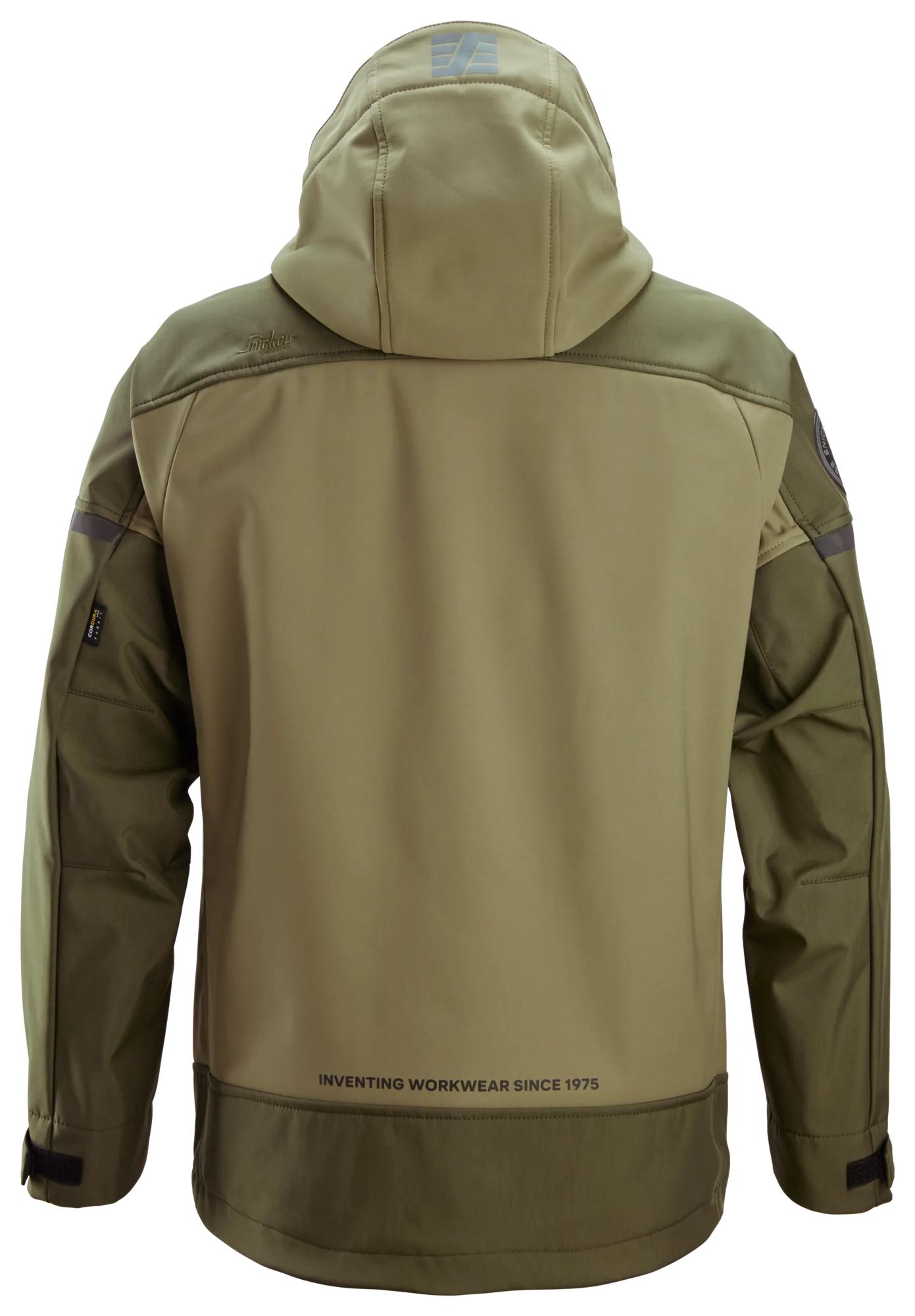 旧タグ salomon tech shell jacket カーキ XL Hooded Softshell Stretch Jacket - 1226
