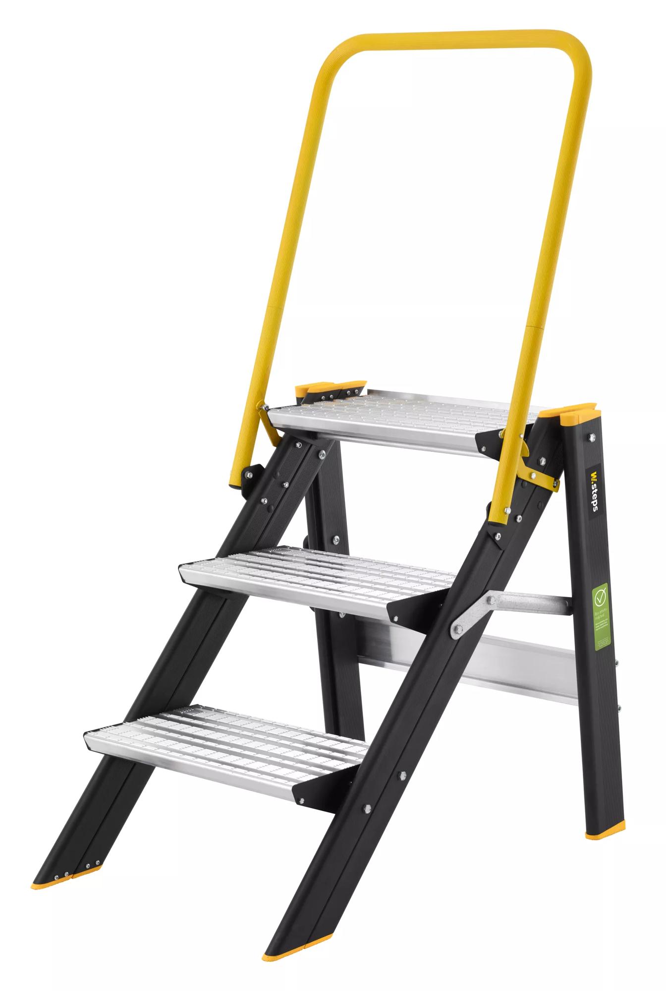 Step stool with rail 5000R+ - W.steps